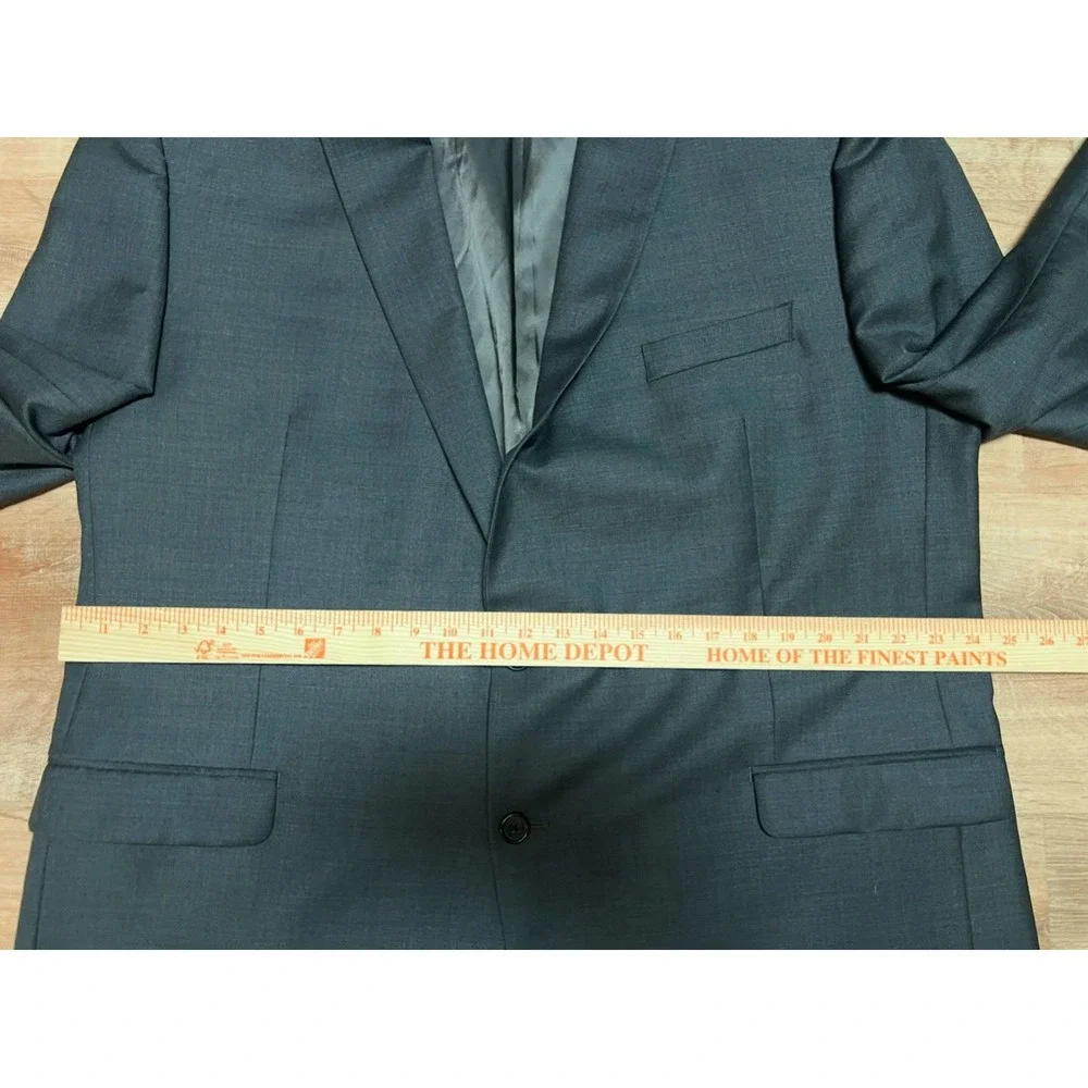 Lauren Ralph Lauren Gray 100% Wool Natural Stretch Blazer Jacket - 48 Long *Read
